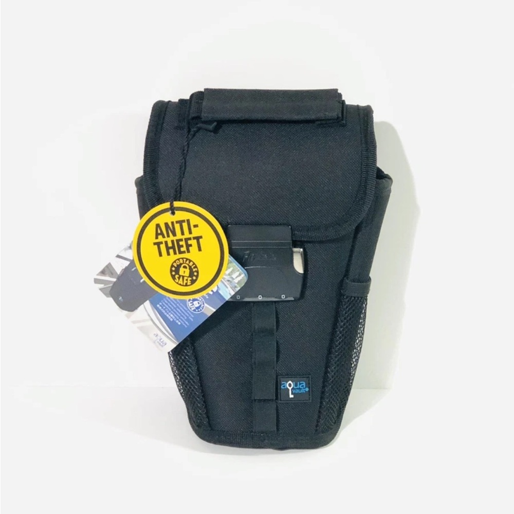 AquaVault FlexSafe Anti-Theft Portable Travel Safe Combination Lock Black